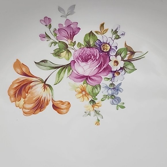 Vintage Kahla 53 Large Serving Platter Floral German Democratic Republic 32cm - Picture 2 of 9